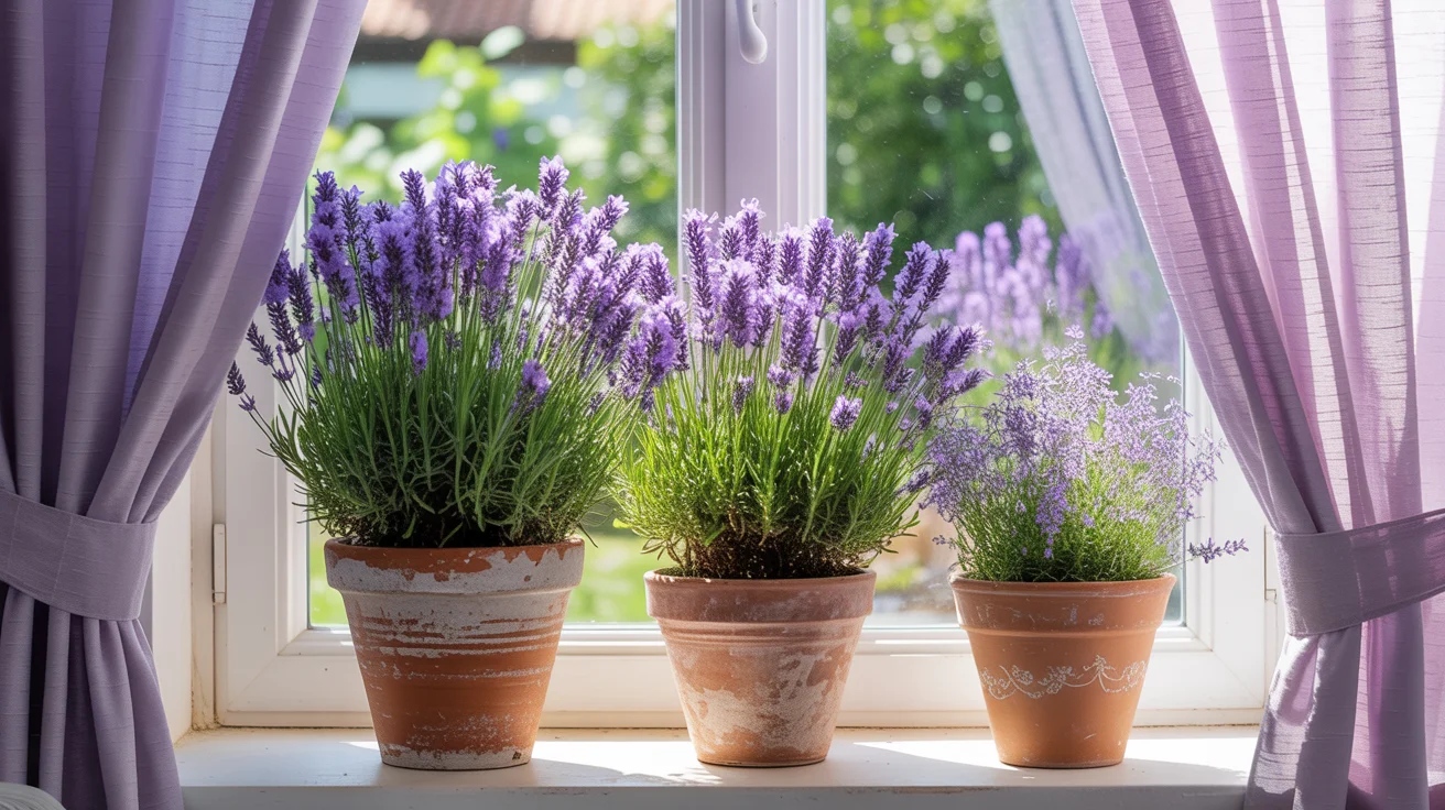 Lawenda w doniczce – uprawa, podlewanie i cięcie na parapecie Uprawa lawendy w doniczkach na słonecznym parapecie.