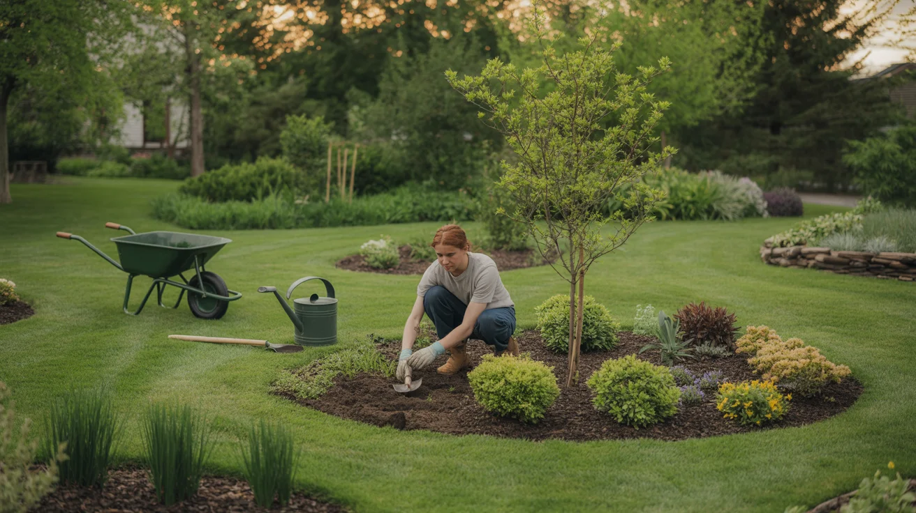 Co posadzić na trawniku: drzewa, krzewy i rabaty bez szkody dla trawy