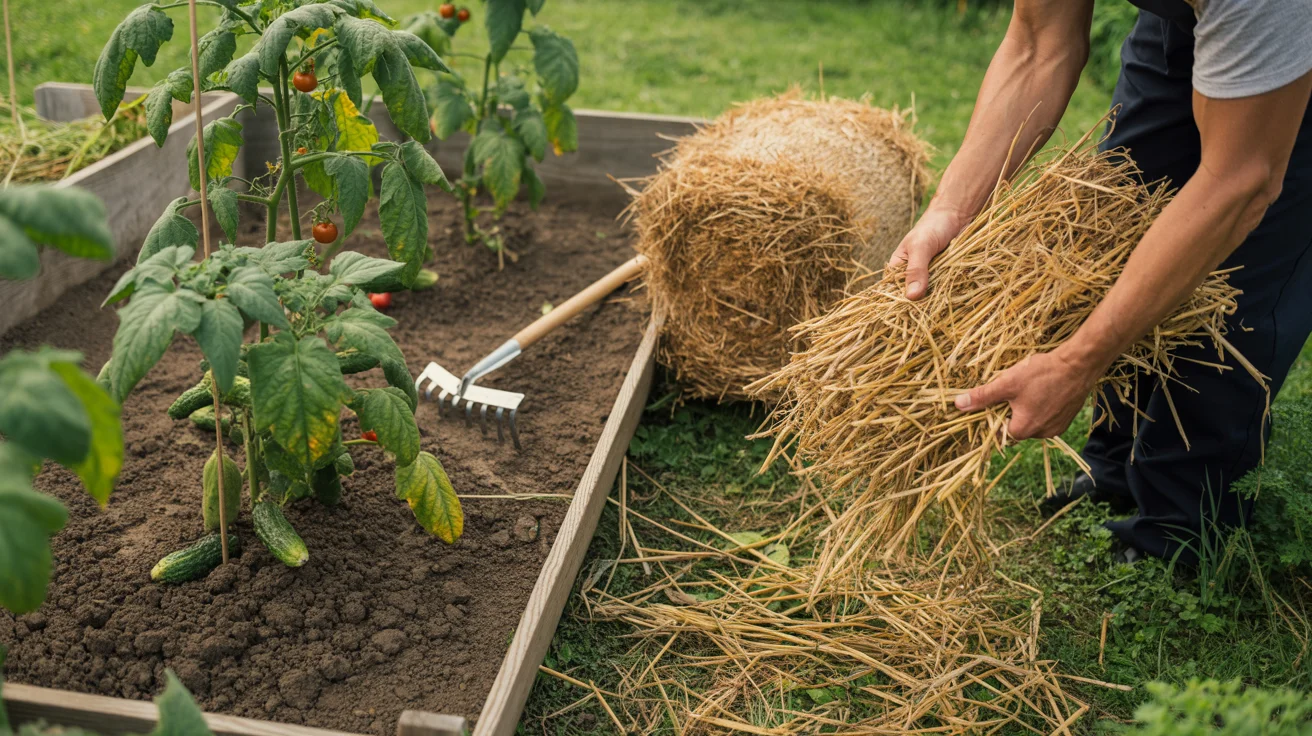 Ściółkowanie warzyw słomą: zalety, wady i sposób wykonania