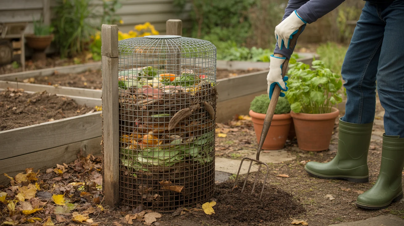 Kompostownik z siatki i desek: jak go zrobić i dlaczego warto